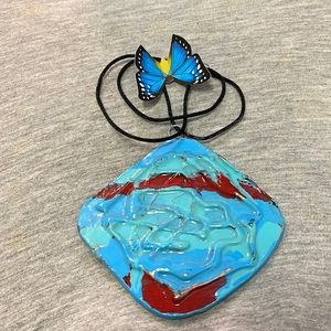 Cardboard Handmade One of a Kind Rare Unique Necklace